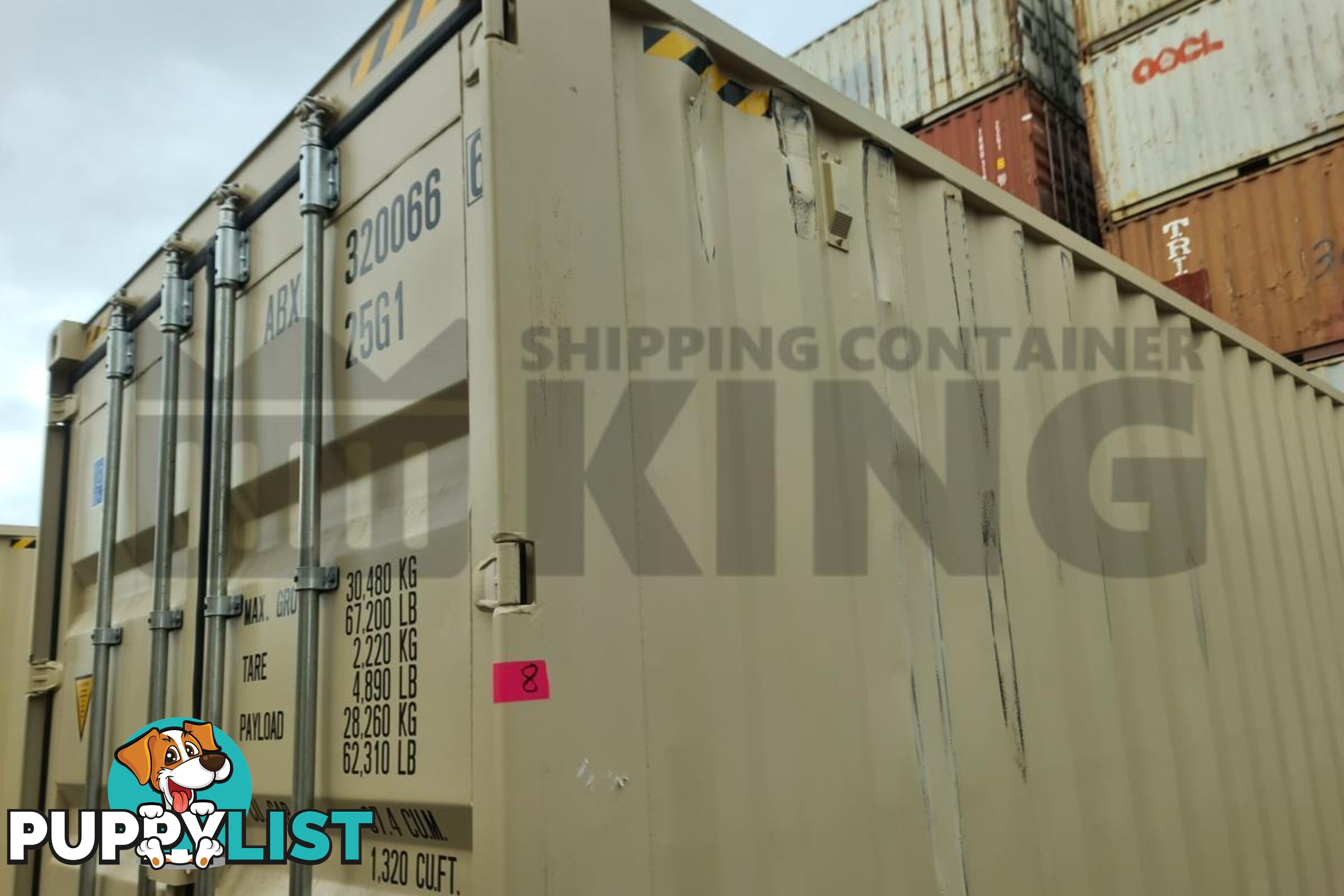 20' HIGH CUBE SHIPPING CONTAINER (WITH TIE RAILS)