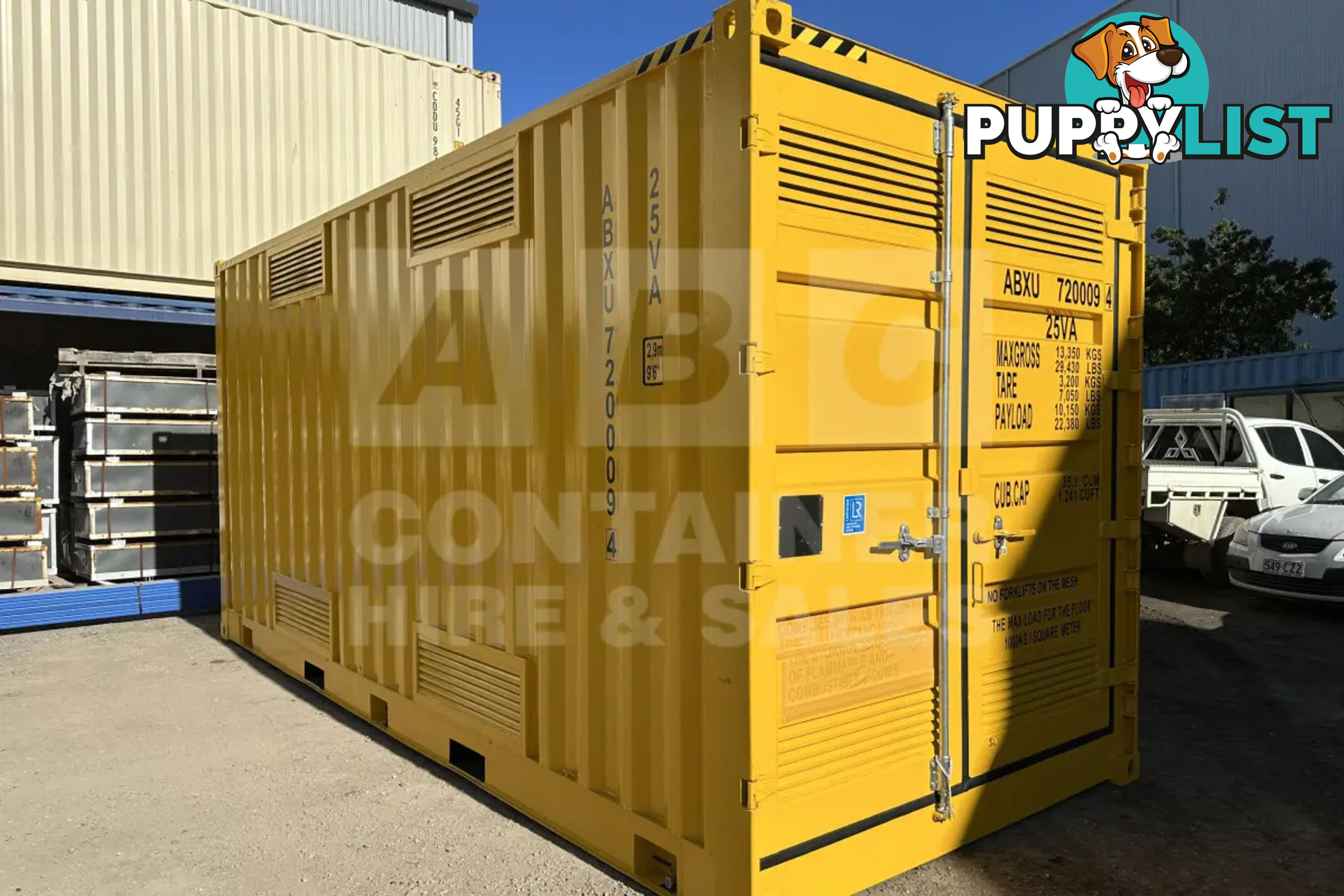 20' HIGH CUBE SIDE OPENING DANGEROUS GOODS SHIPPING CONTAINER