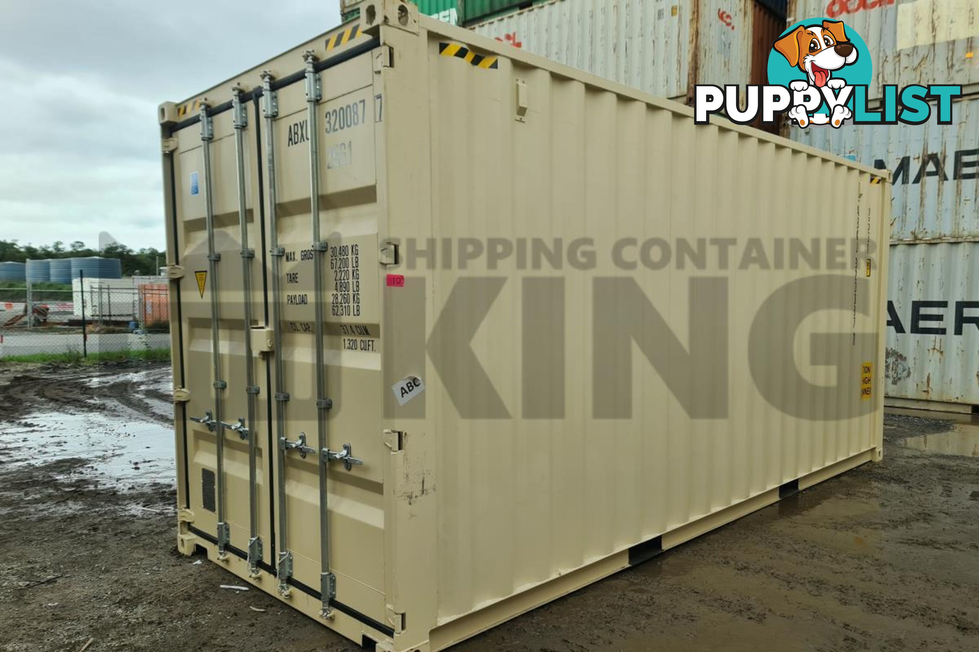 20' HIGH CUBE SHIPPING CONTAINER (WITH TIE RAILS) - in Brisbane