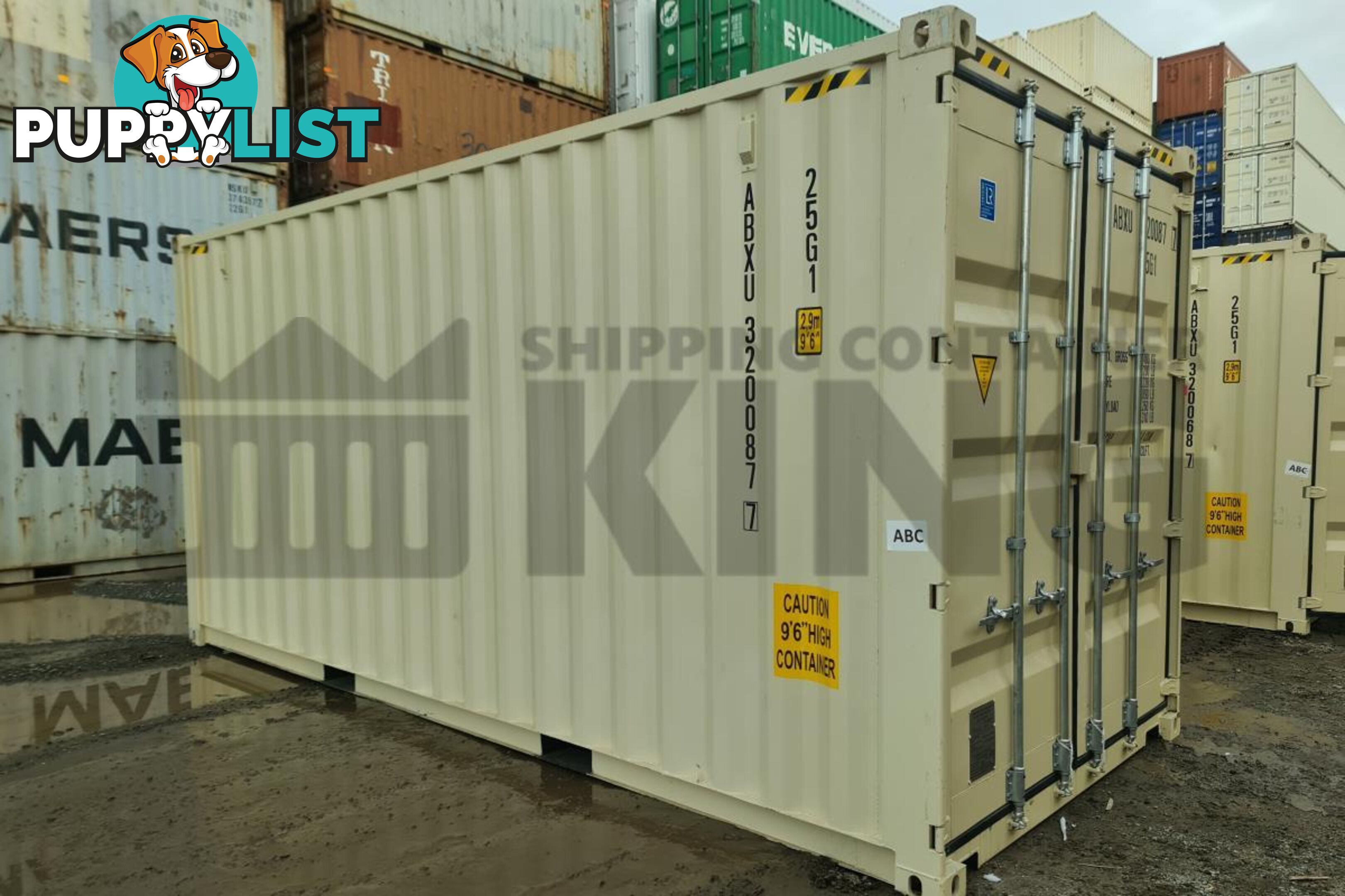 20' HIGH CUBE SHIPPING CONTAINER (WITH TIE RAILS) - in Brisbane