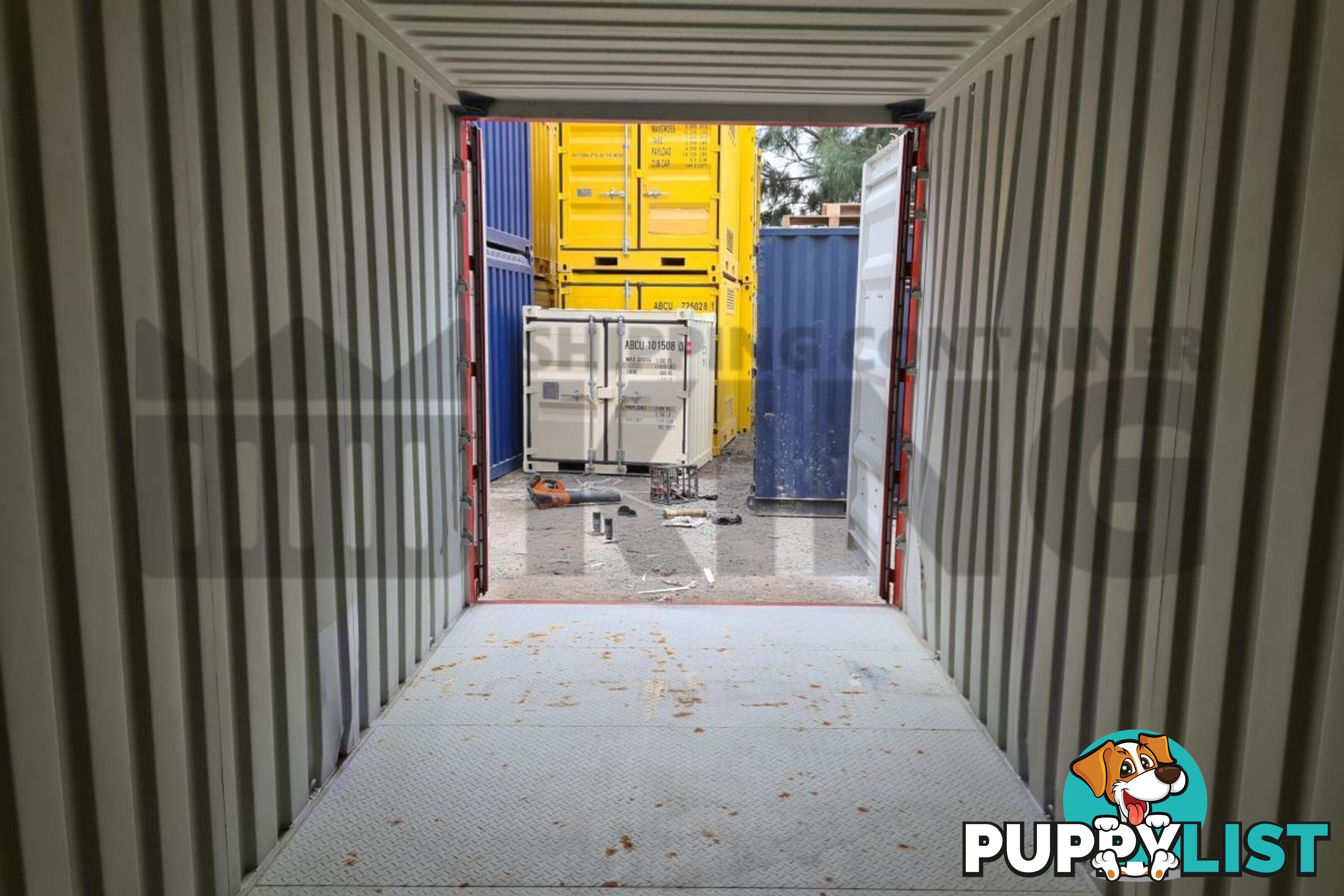 20' HIGH CUBE BULKER SHIPPING CONTAINER (STEEL FLOOR WITH ROOF HATCHES, 2 PALLETS WIDE)