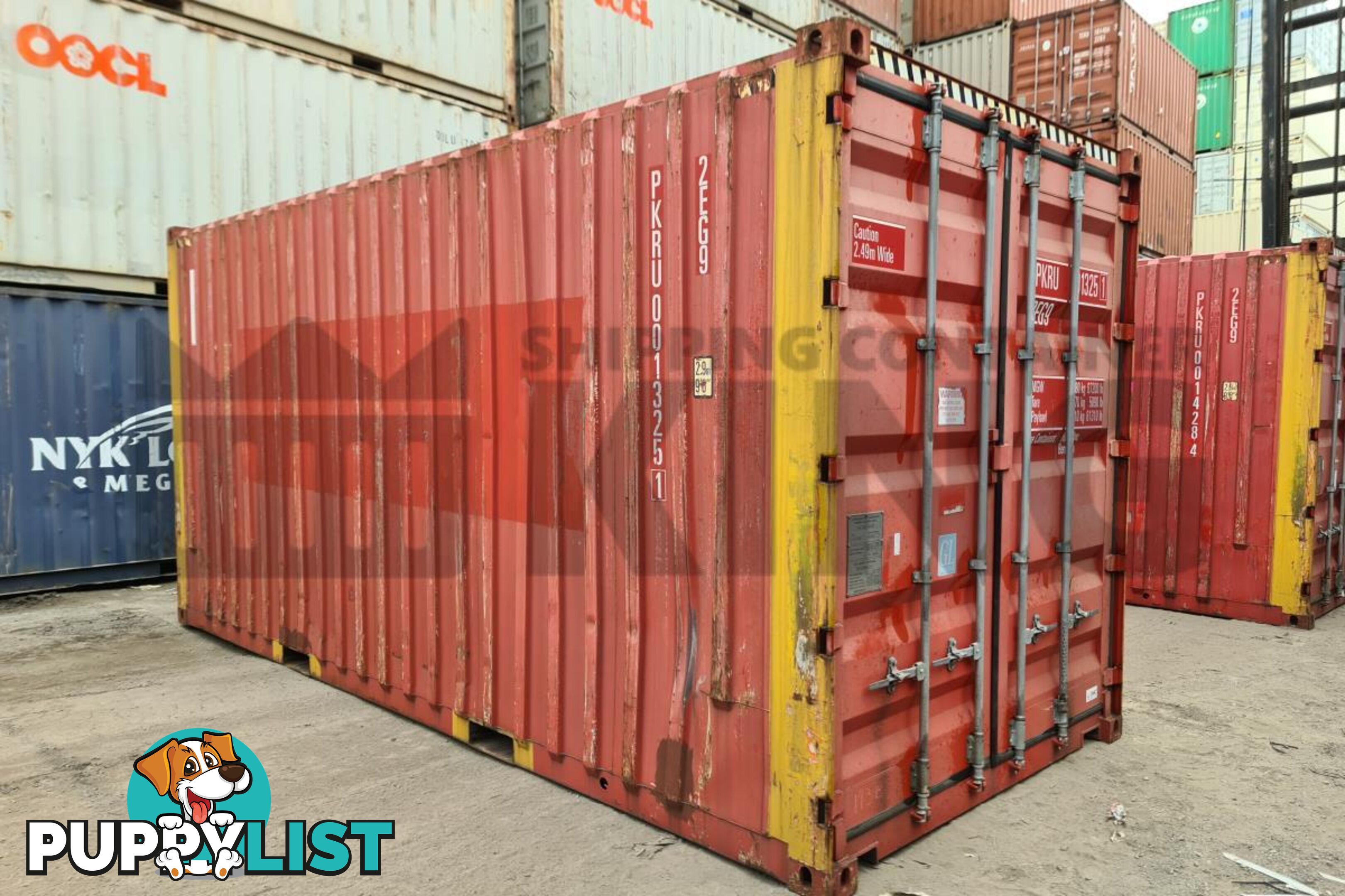 20' HIGH CUBE BULKER SHIPPING CONTAINER (STEEL FLOOR WITH ROOF HATCHES, 2 PALLETS WIDE)