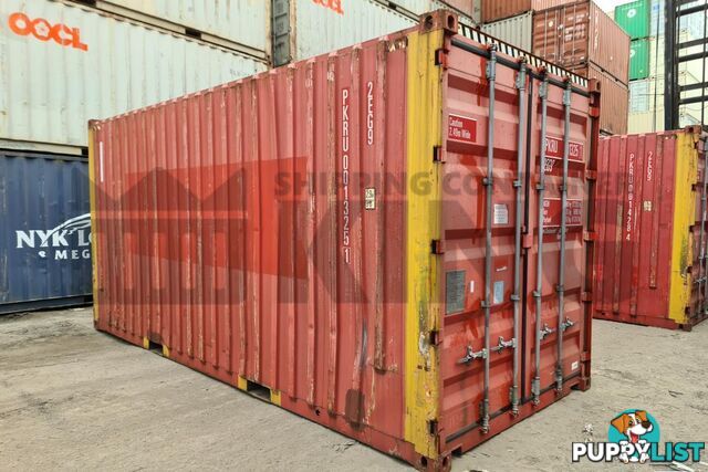 20' HIGH CUBE BULKER SHIPPING CONTAINER (STEEL FLOOR WITH ROOF HATCHES, 2 PALLETS WIDE)