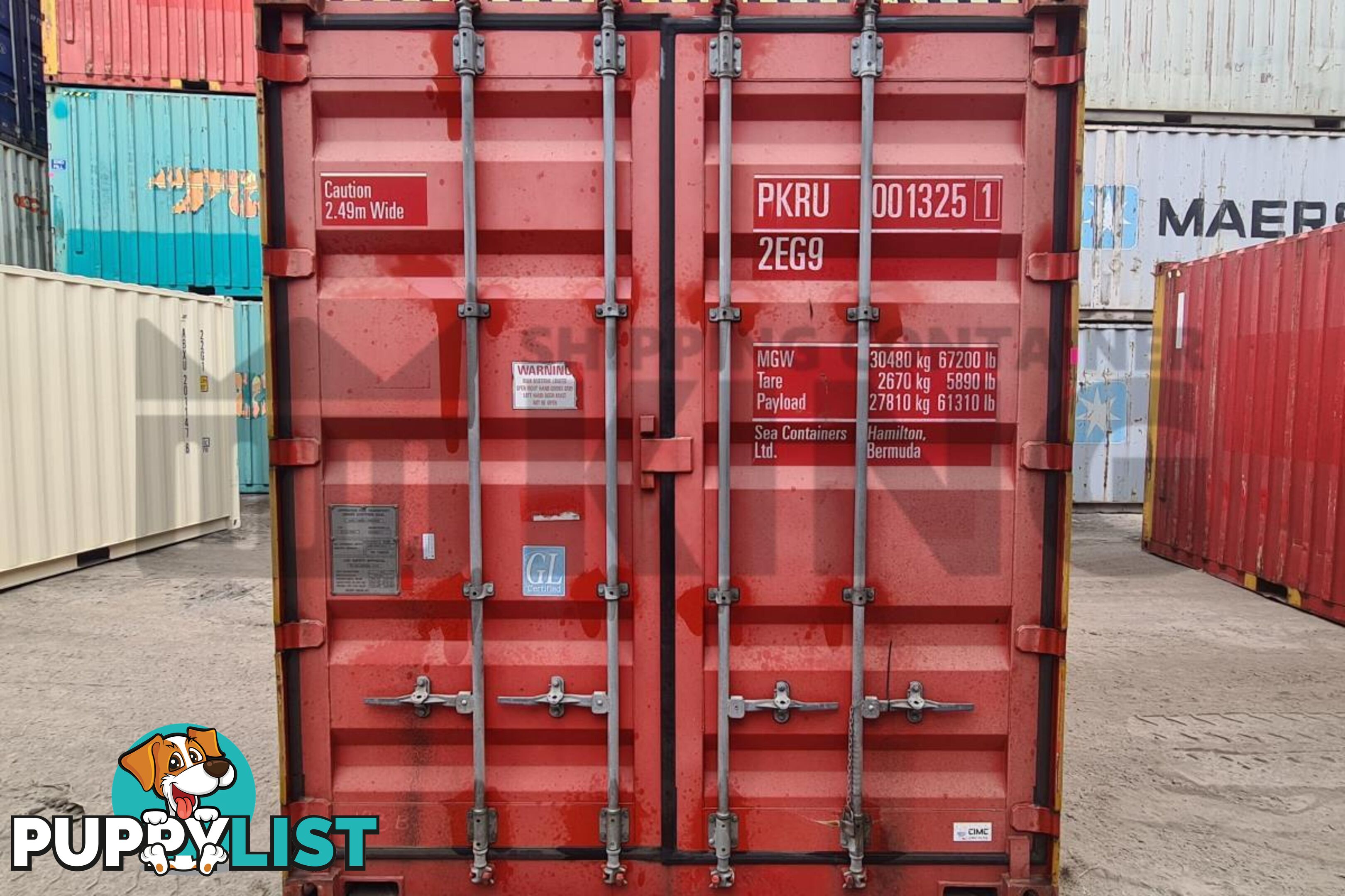 20' HIGH CUBE BULKER SHIPPING CONTAINER (STEEL FLOOR WITH ROOF HATCHES, 2 PALLETS WIDE)