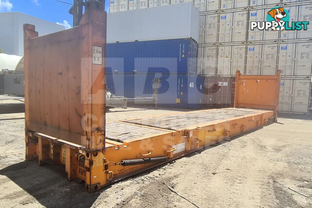 40' FLAT RACK SHIPPING CONTAINER (WITH COLLAPSIBLE ENDS)