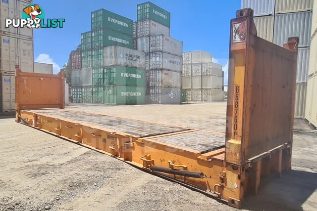 40' FLAT RACK SHIPPING CONTAINER (WITH COLLAPSIBLE ENDS)