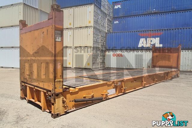 40' FLAT RACK SHIPPING CONTAINER (WITH COLLAPSIBLE ENDS)