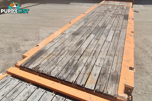 40' FLAT RACK SHIPPING CONTAINER (WITH COLLAPSIBLE ENDS)