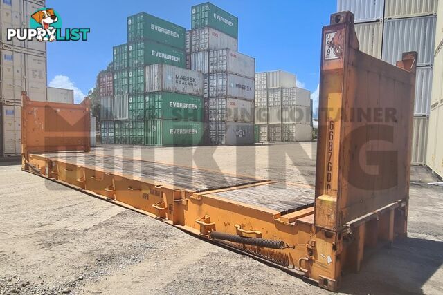 40' FLAT RACK SHIPPING CONTAINER (WITH COLLAPSIBLE ENDS)
