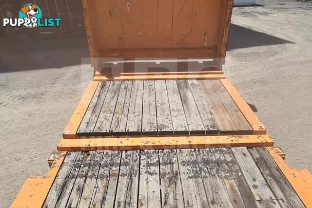 40' FLAT RACK SHIPPING CONTAINER (WITH COLLAPSIBLE ENDS)