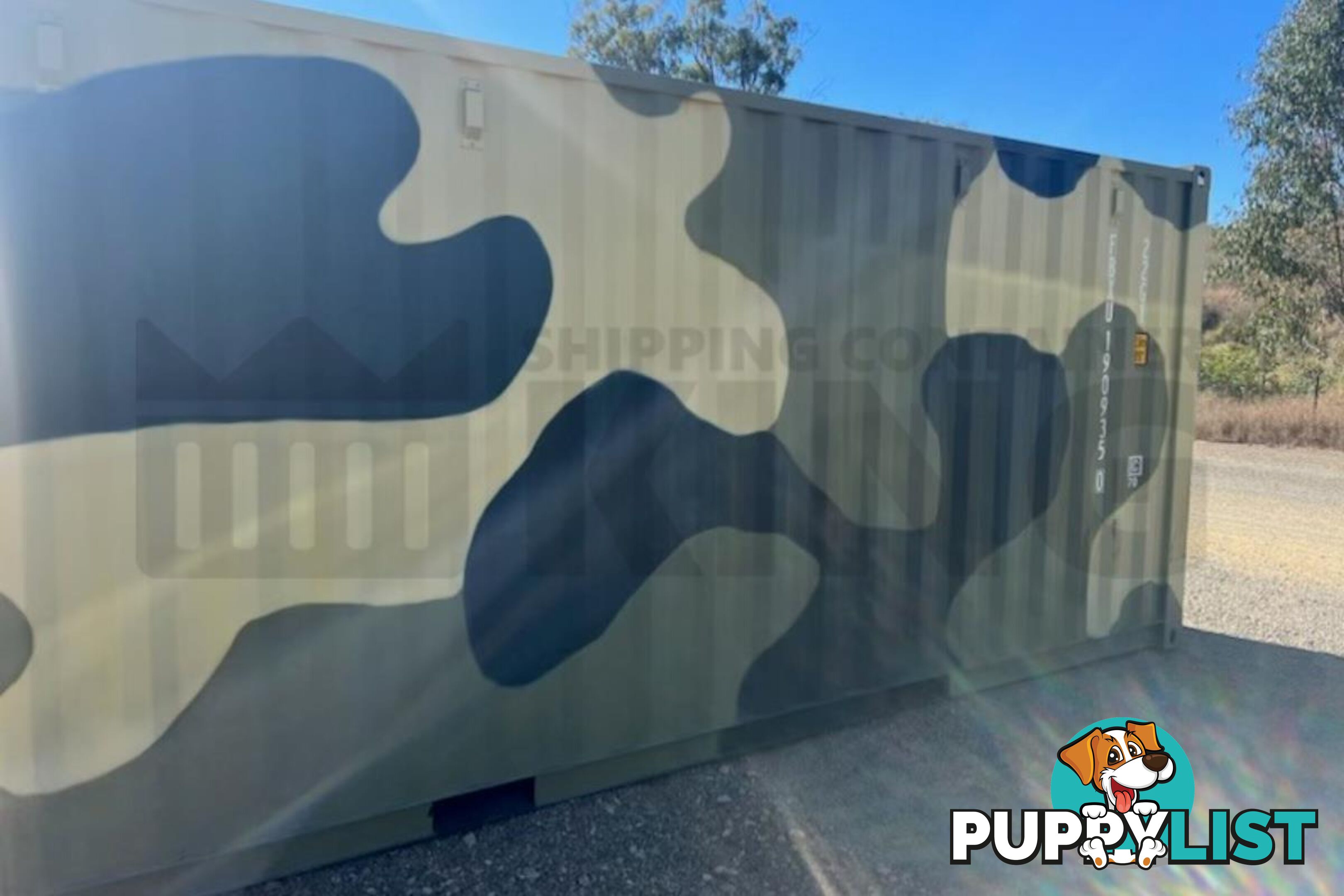 20' STANDARD HEIGHT SHIPPING CONTAINER (CAMOUFLAGE) - in Rockhampton