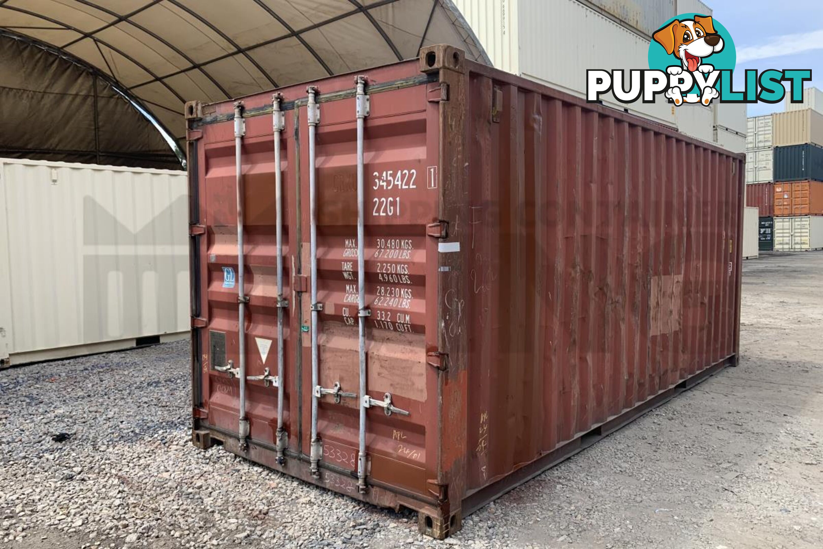 20' STANDARD HEIGHT SHIPPING CONTAINER - in Brisbane