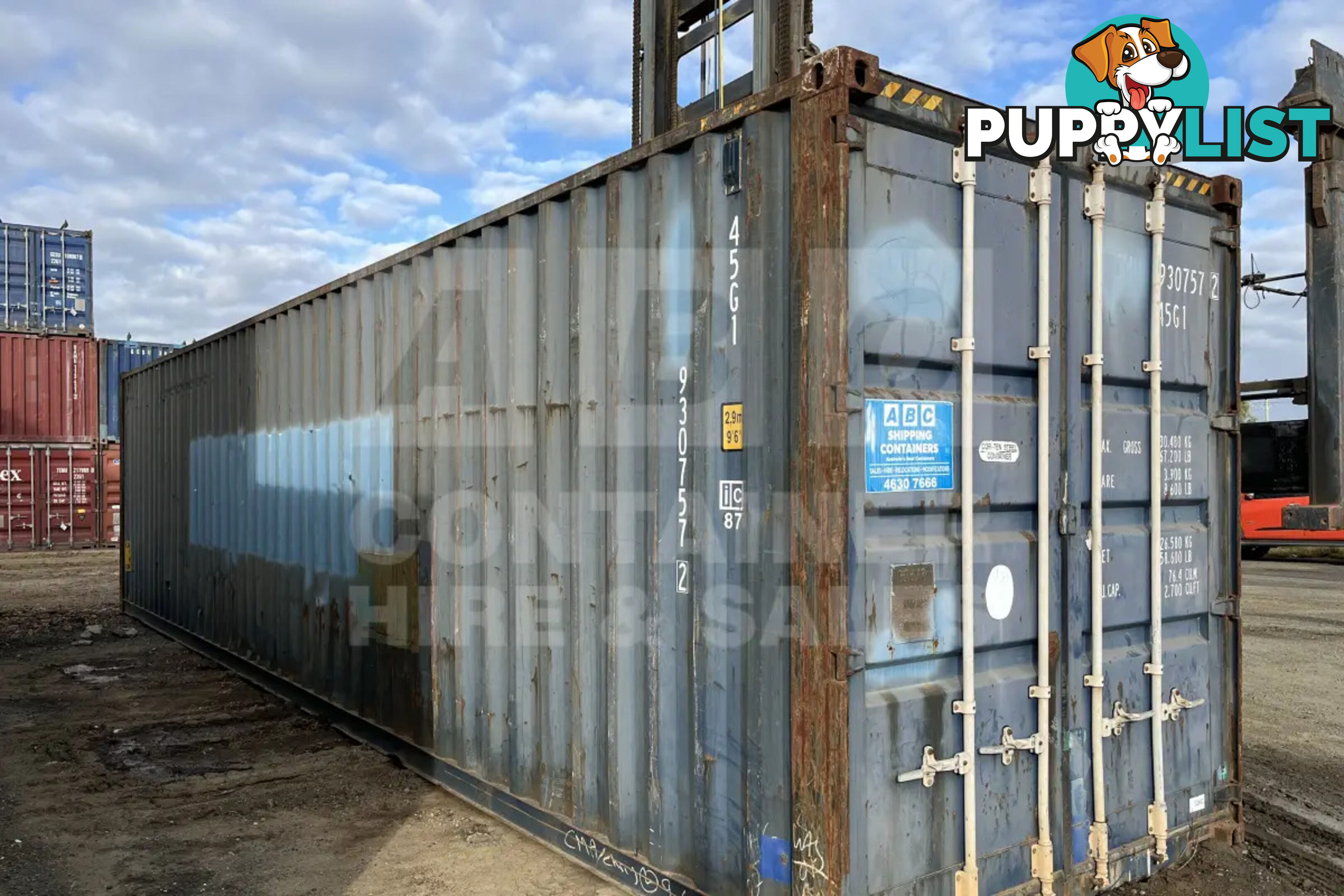 40' HIGH CUBE SHIPPING CONTAINER