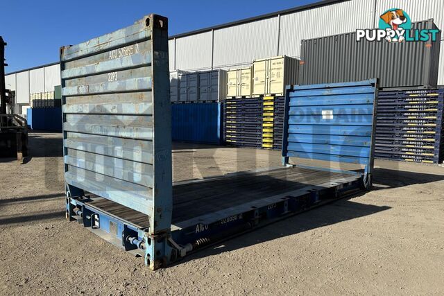 20' FLAT RACK SHIPPING CONTAINER (WITH COLLAPSIBLE ENDS)