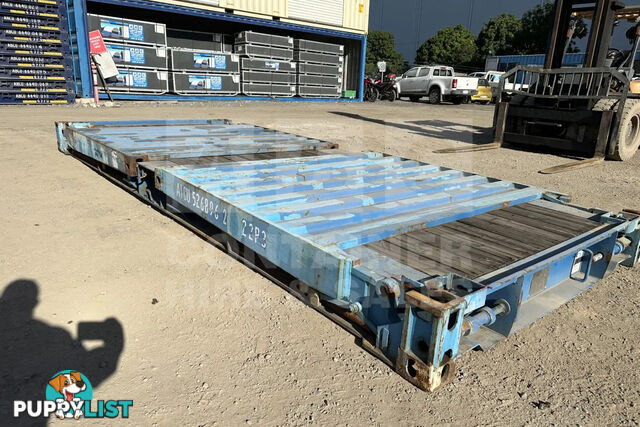 20' FLAT RACK SHIPPING CONTAINER (WITH COLLAPSIBLE ENDS)