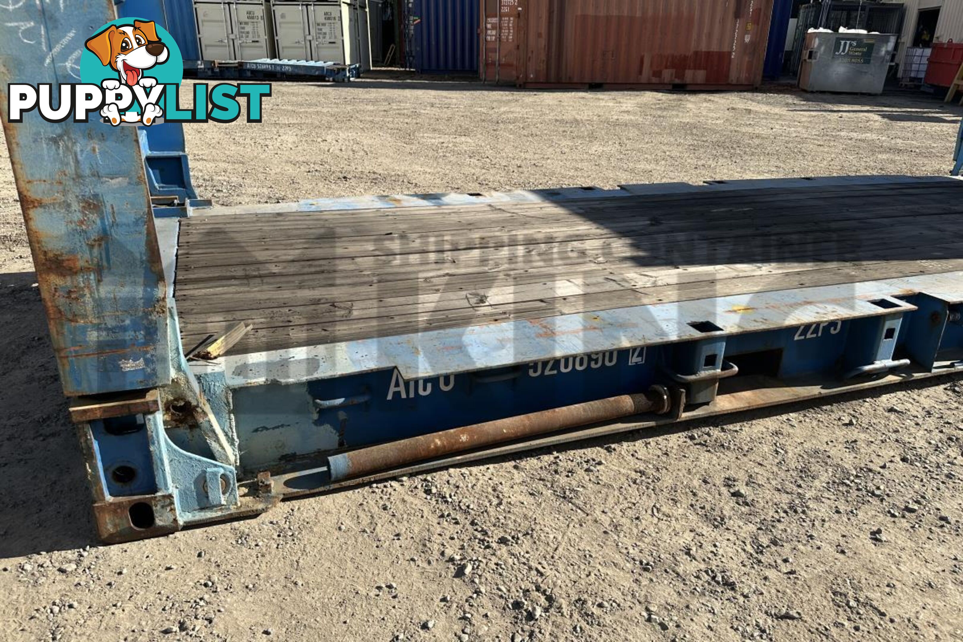 20' FLAT RACK SHIPPING CONTAINER (WITH COLLAPSIBLE ENDS)