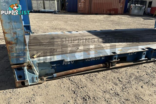 20' FLAT RACK SHIPPING CONTAINER (WITH COLLAPSIBLE ENDS)