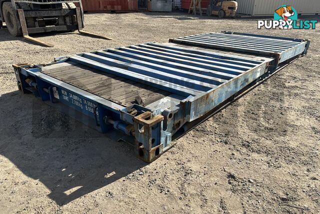 20' FLAT RACK SHIPPING CONTAINER (WITH COLLAPSIBLE ENDS)