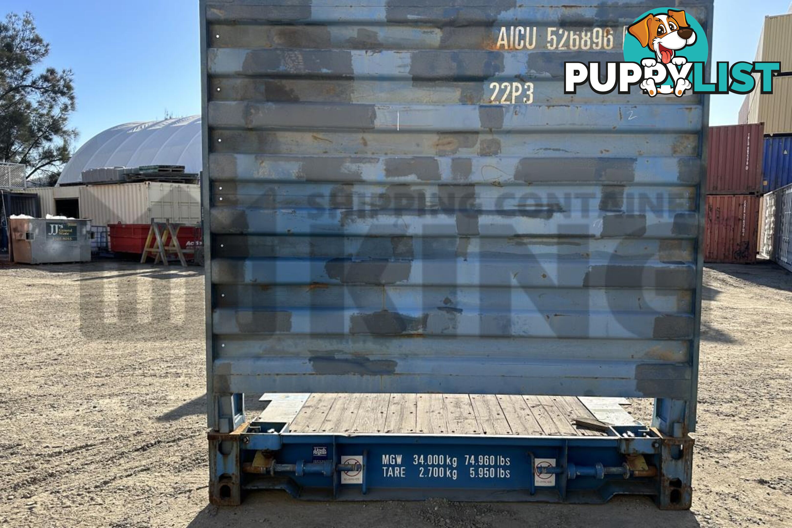 20' FLAT RACK SHIPPING CONTAINER (WITH COLLAPSIBLE ENDS)
