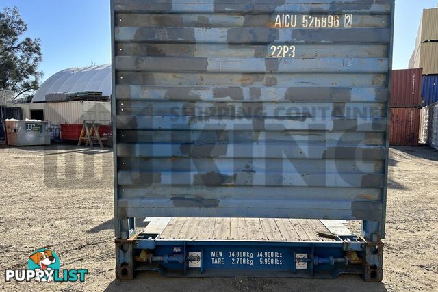 20' FLAT RACK SHIPPING CONTAINER (WITH COLLAPSIBLE ENDS)