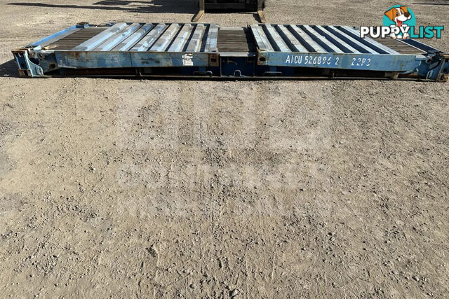 20' FLAT RACK SHIPPING CONTAINER (WITH COLLAPSIBLE ENDS)