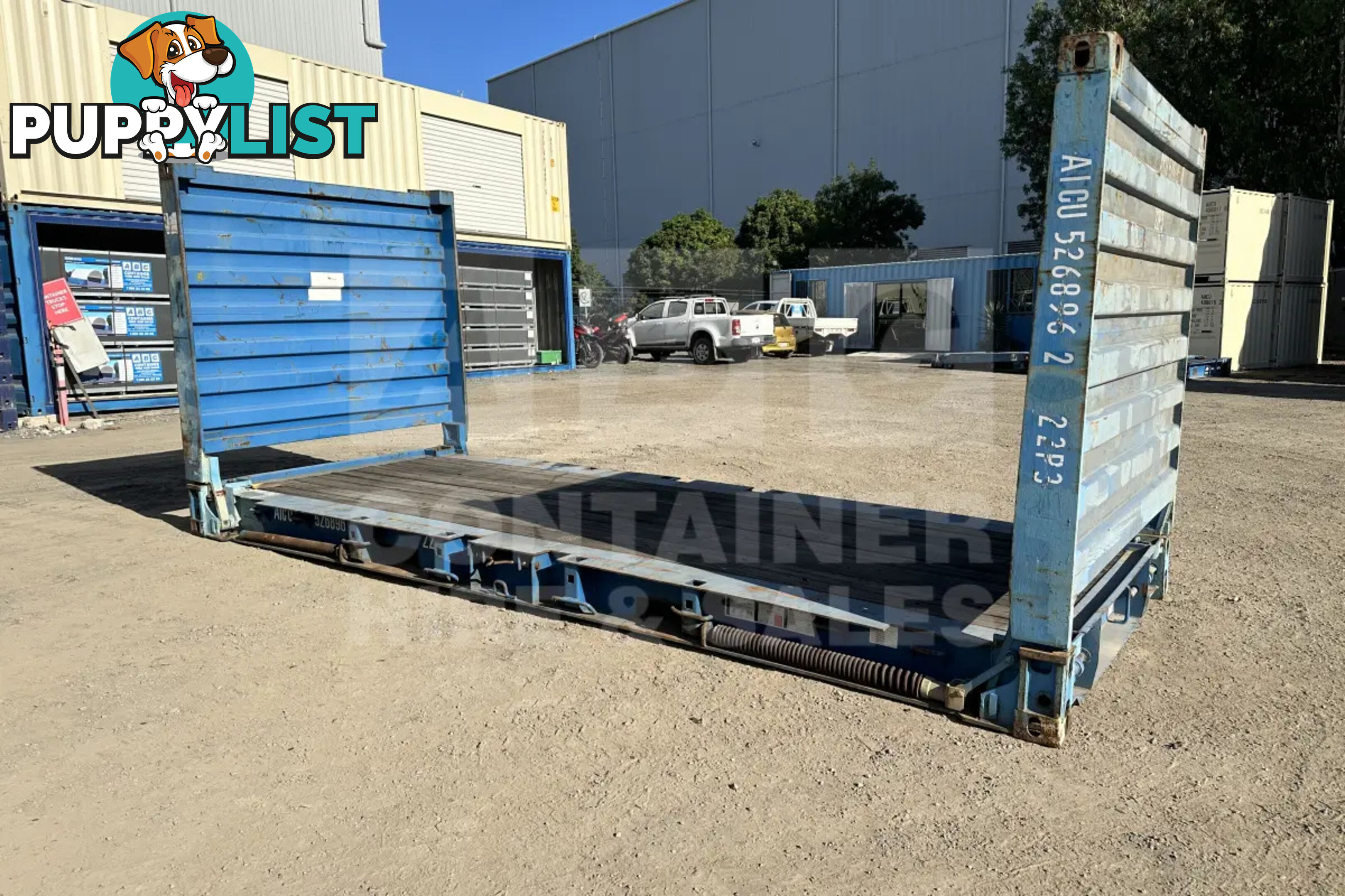 20' FLAT RACK SHIPPING CONTAINER (WITH COLLAPSIBLE ENDS)