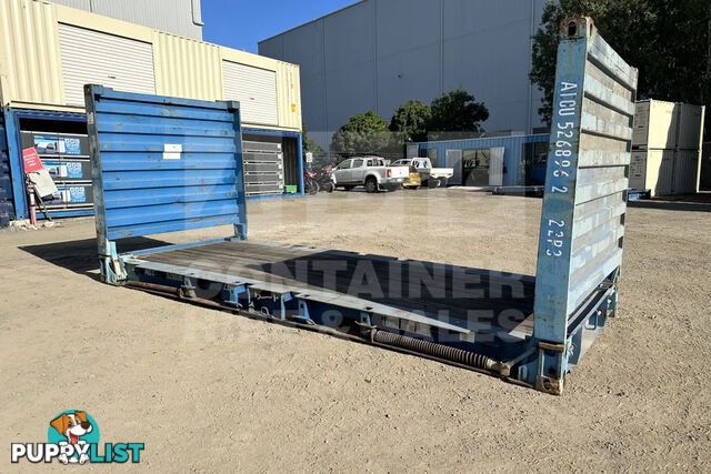 20' FLAT RACK SHIPPING CONTAINER (WITH COLLAPSIBLE ENDS)