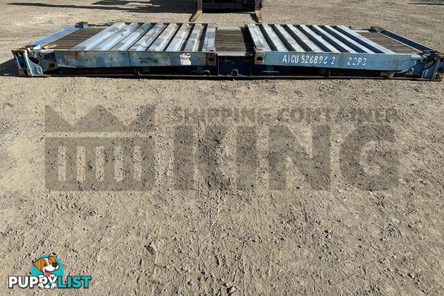 20' FLAT RACK SHIPPING CONTAINER (WITH COLLAPSIBLE ENDS)