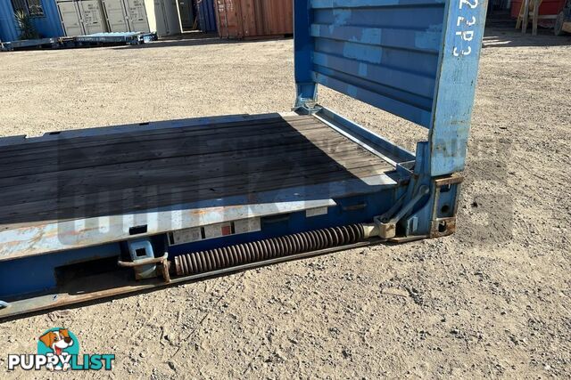 20' FLAT RACK SHIPPING CONTAINER (WITH COLLAPSIBLE ENDS)