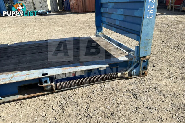 20' FLAT RACK SHIPPING CONTAINER (WITH COLLAPSIBLE ENDS)