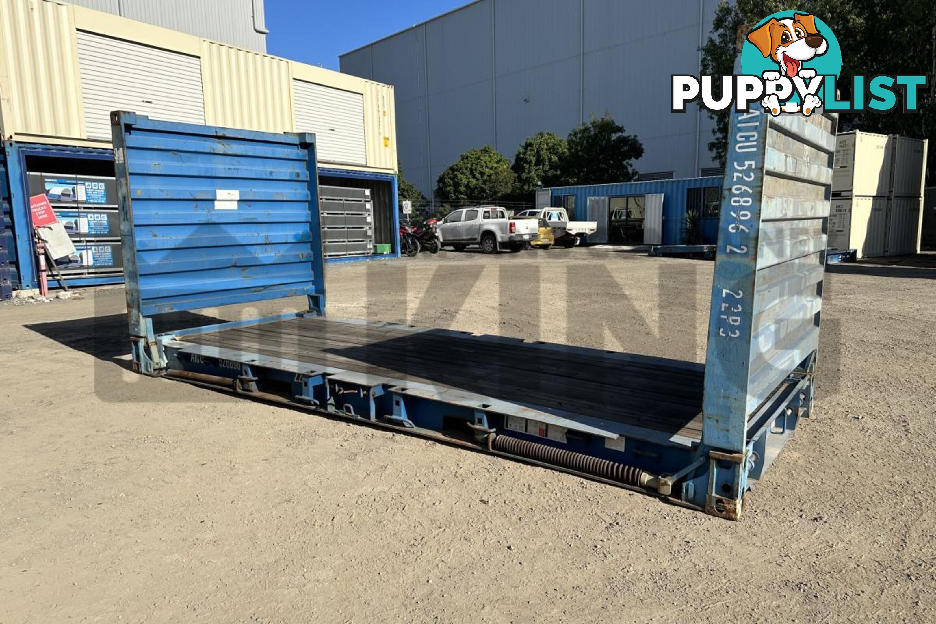 20' FLAT RACK SHIPPING CONTAINER (WITH COLLAPSIBLE ENDS)