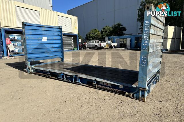 20' FLAT RACK SHIPPING CONTAINER (WITH COLLAPSIBLE ENDS)