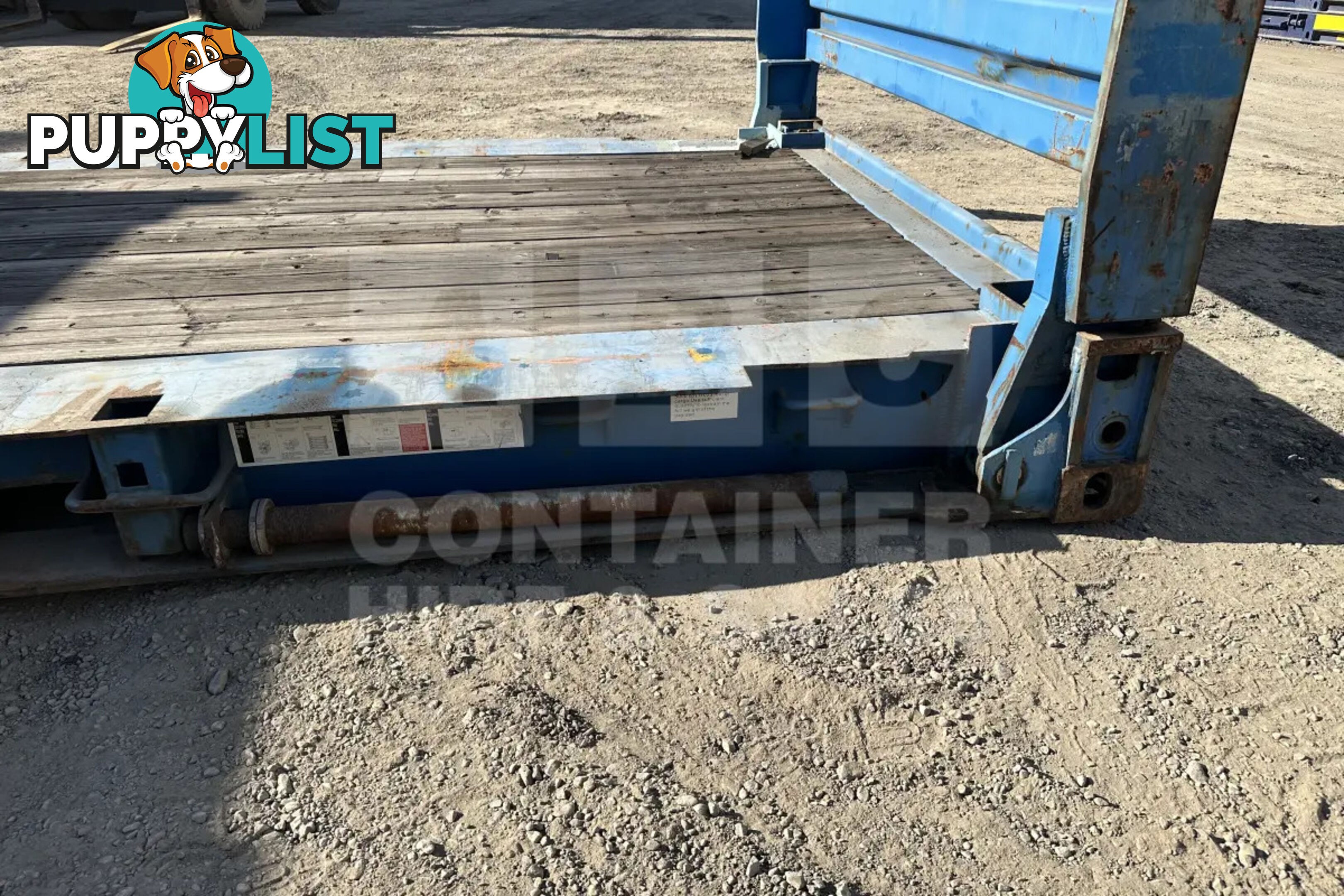 20' FLAT RACK SHIPPING CONTAINER (WITH COLLAPSIBLE ENDS)