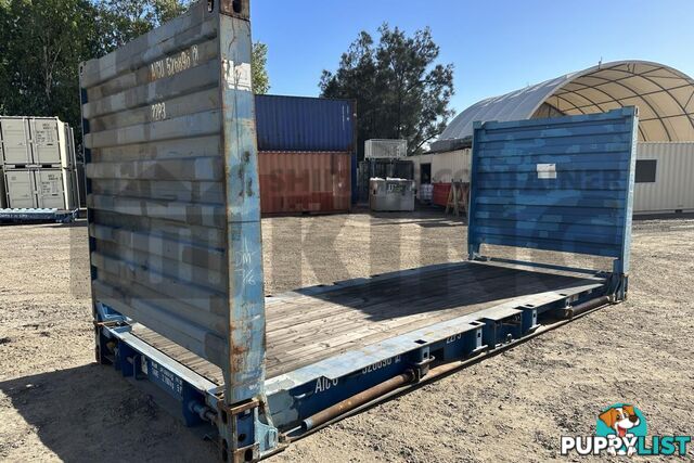20' FLAT RACK SHIPPING CONTAINER (WITH COLLAPSIBLE ENDS)