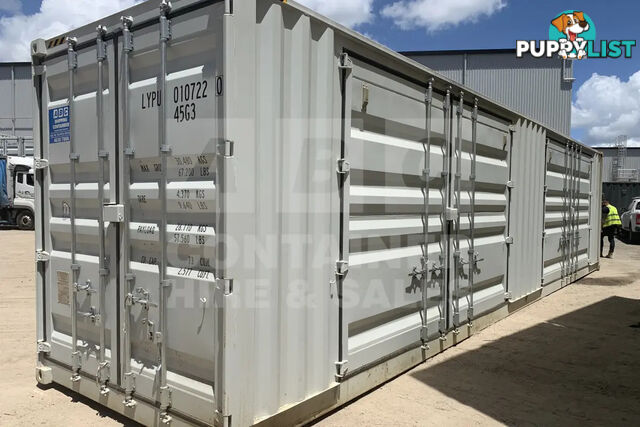 40' HIGH CUBE PARTIAL SIDE OPENING SHIPPING CONTAINER (2 SETS OF SIDE OPENING DOORS)
