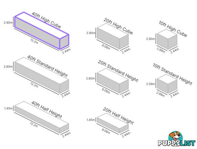 40' HIGH CUBE SHIPPING CONTAINER