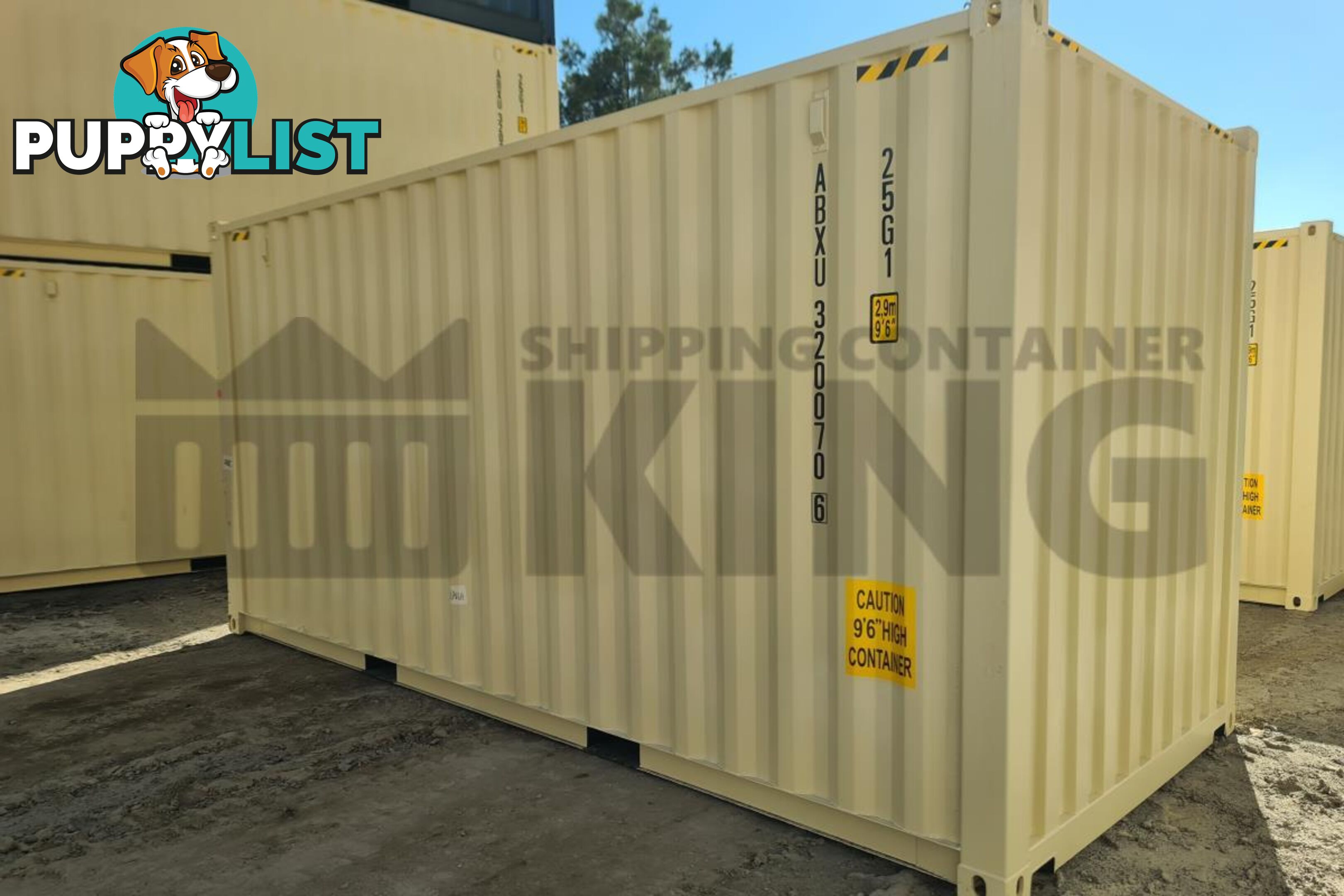 20' HIGH CUBE SHIPPING CONTAINER (WITH TIE RAILS)