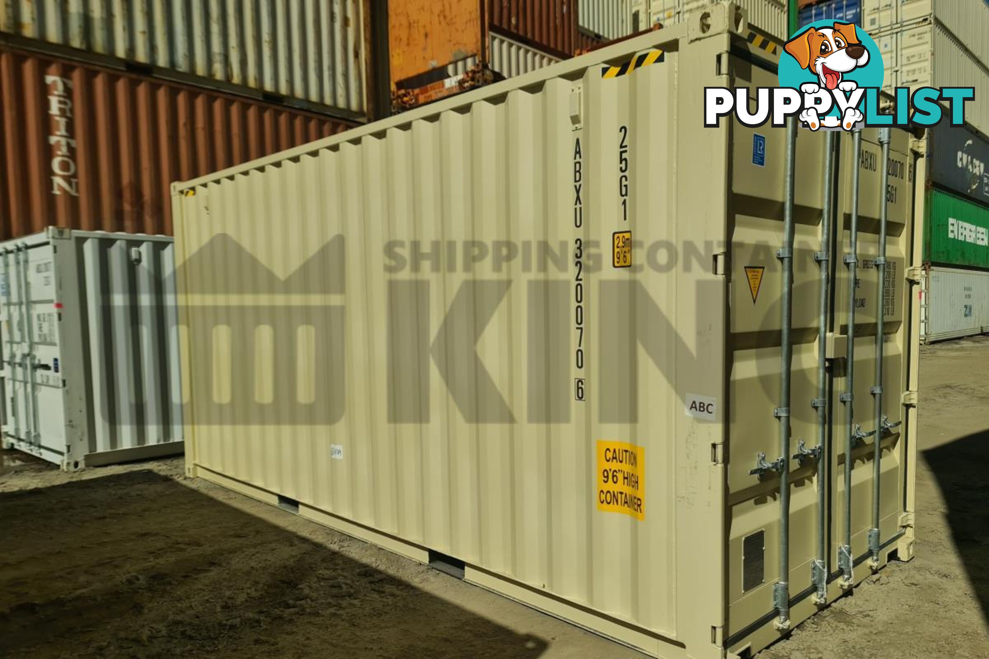 20' HIGH CUBE SHIPPING CONTAINER (WITH TIE RAILS)