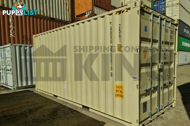 20' HIGH CUBE SHIPPING CONTAINER (WITH TIE RAILS)