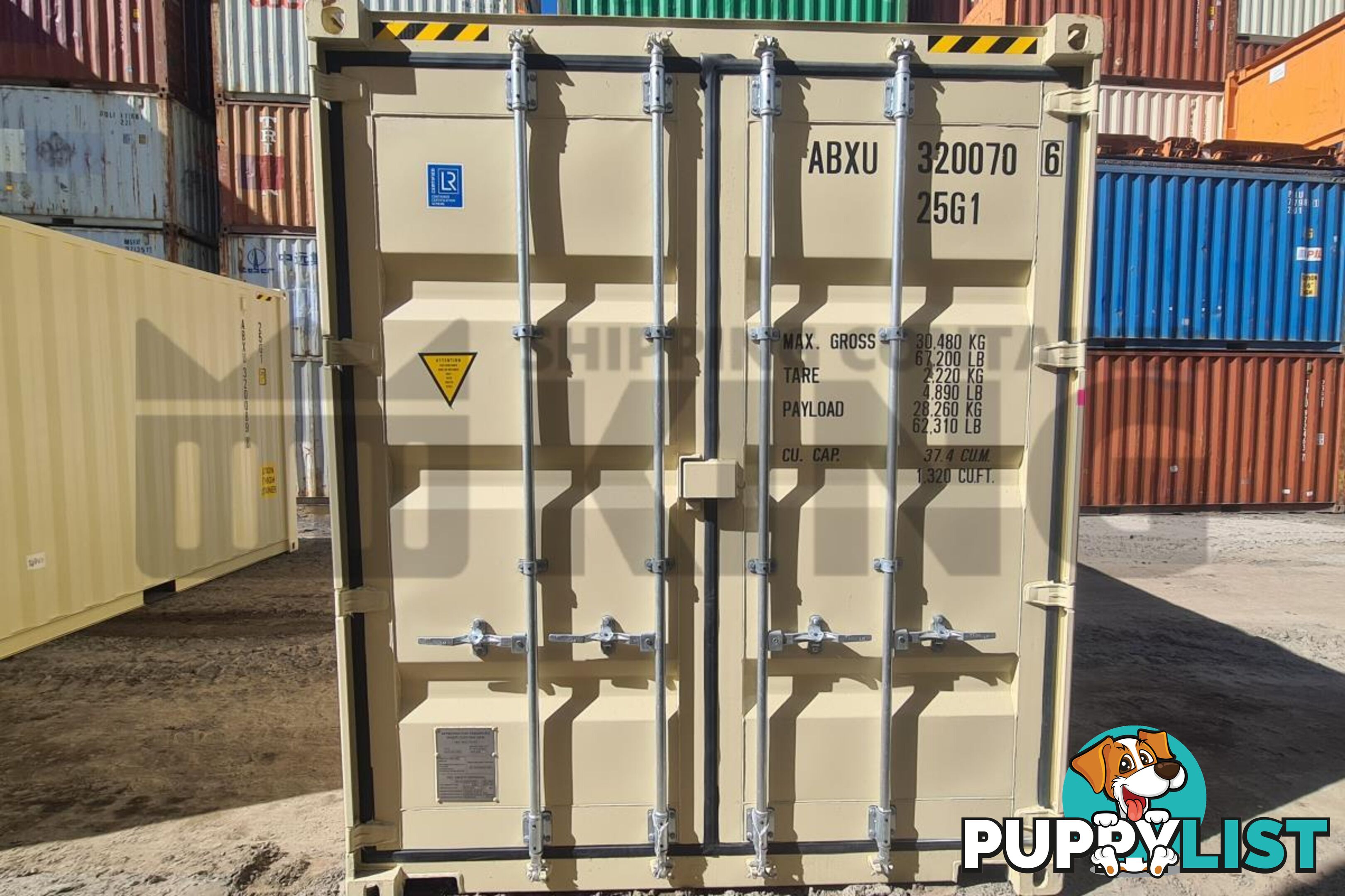 20' HIGH CUBE SHIPPING CONTAINER (WITH TIE RAILS)