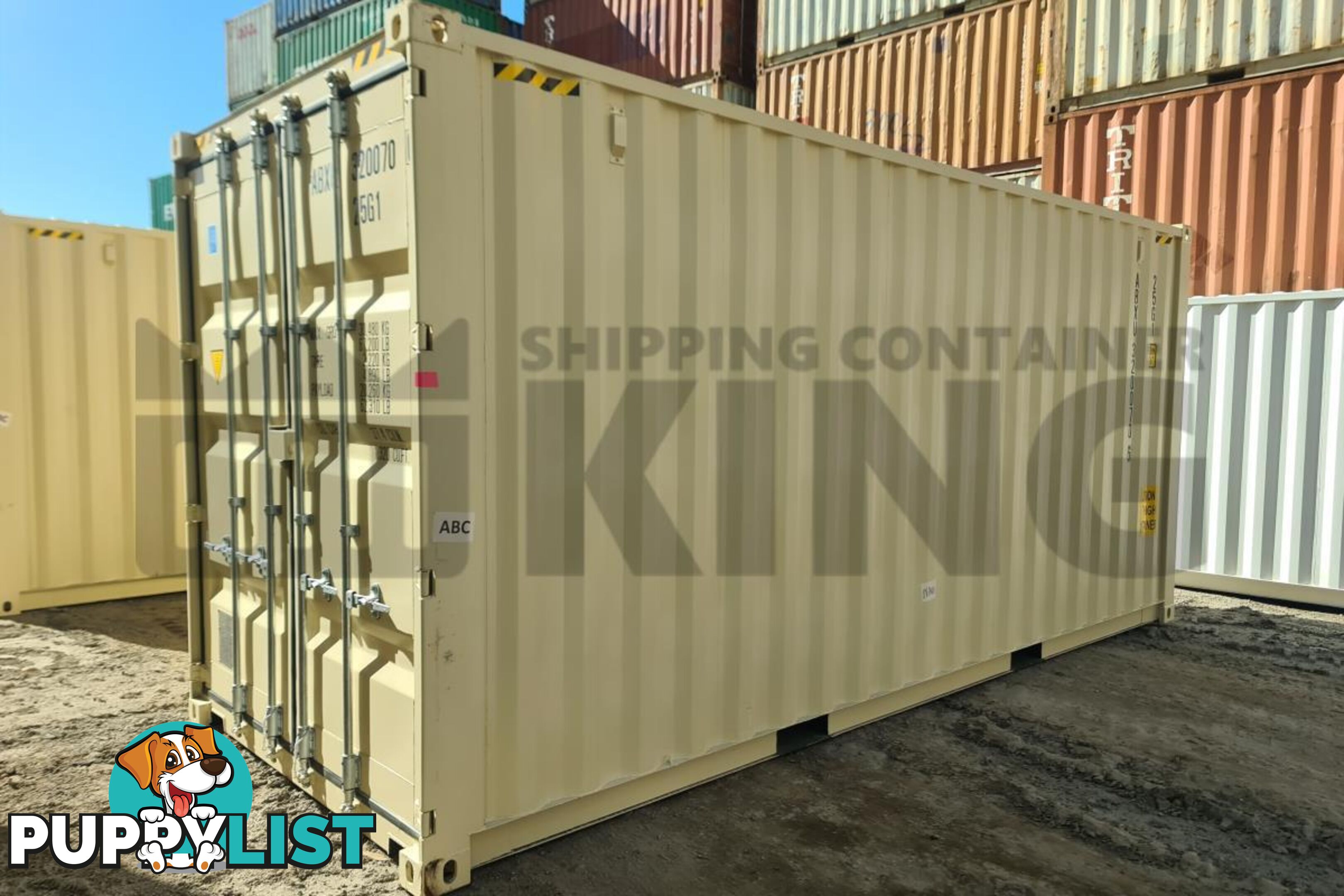 20' HIGH CUBE SHIPPING CONTAINER (WITH TIE RAILS)
