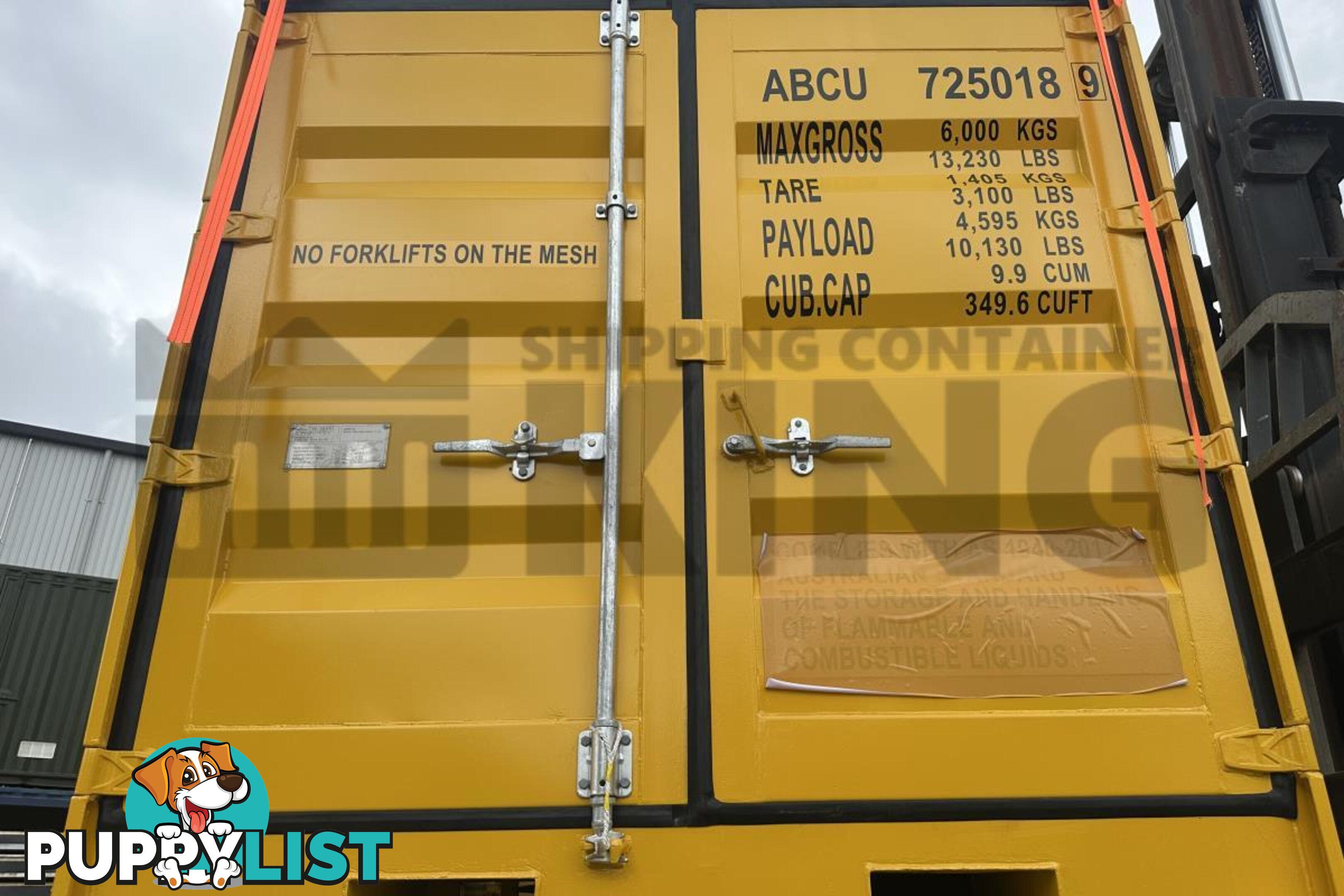 8' DANGEROUS GOODS SHIPPING CONTAINER (4 CORNER POST)