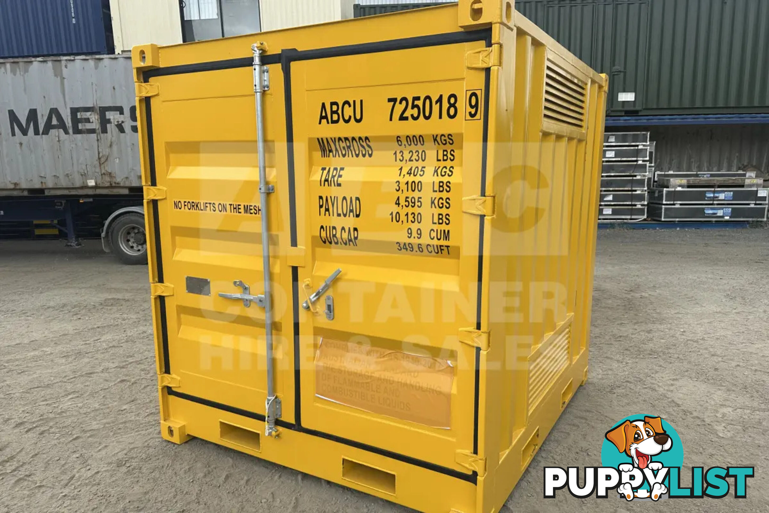 8' DANGEROUS GOODS SHIPPING CONTAINER (4 CORNER POST)