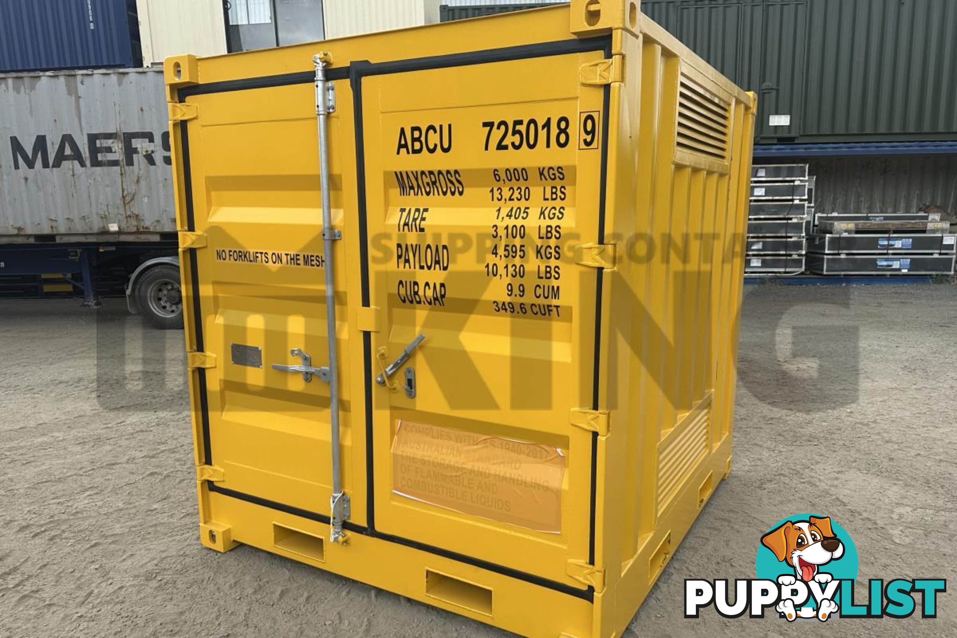 8' DANGEROUS GOODS SHIPPING CONTAINER (4 CORNER POST)