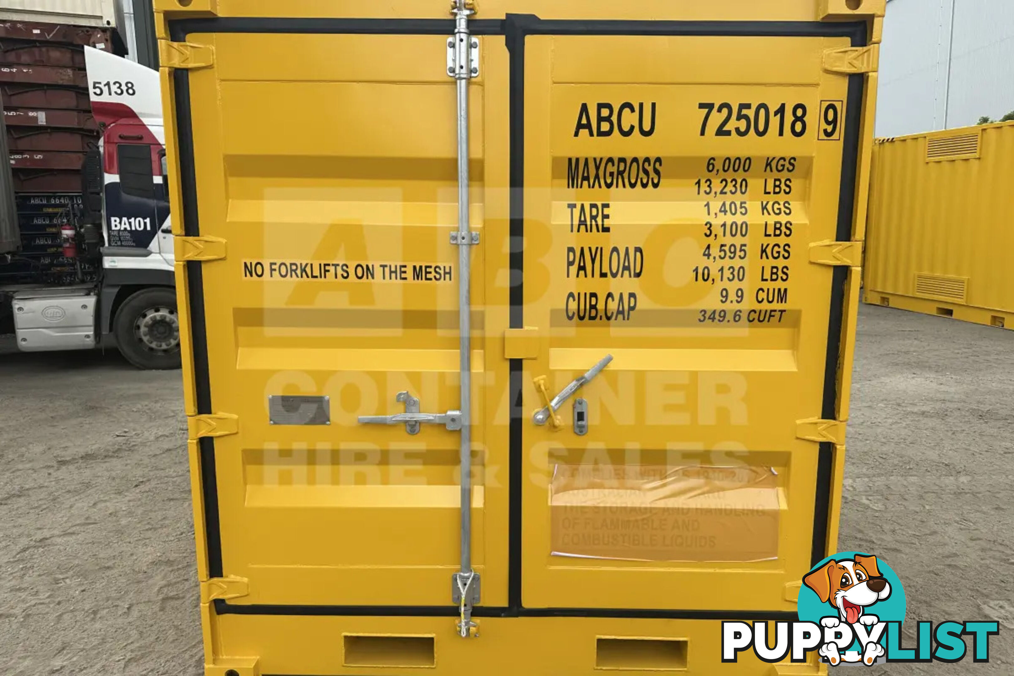 8' DANGEROUS GOODS SHIPPING CONTAINER (4 CORNER POST)