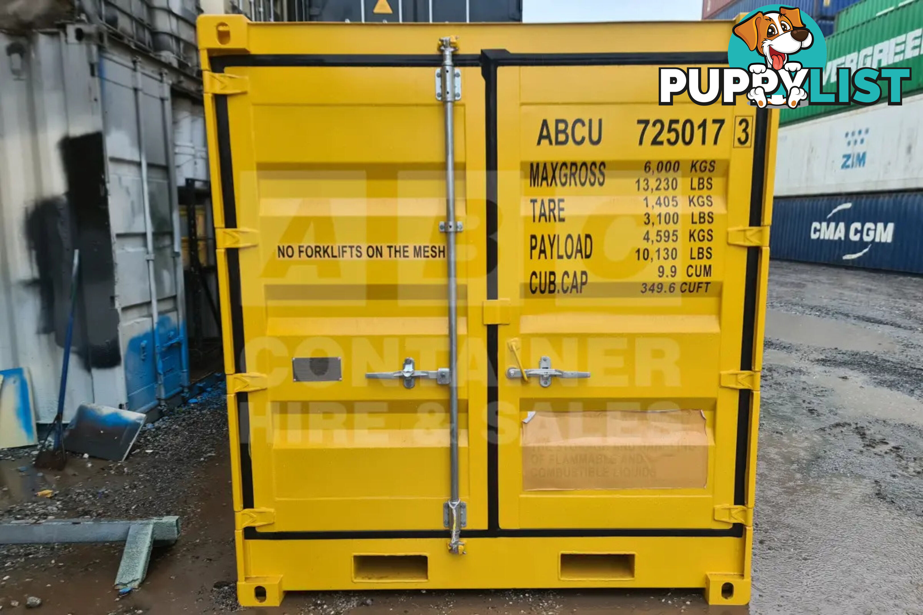 8' DANGEROUS GOODS SHIPPING CONTAINER (4 CORNER POST)