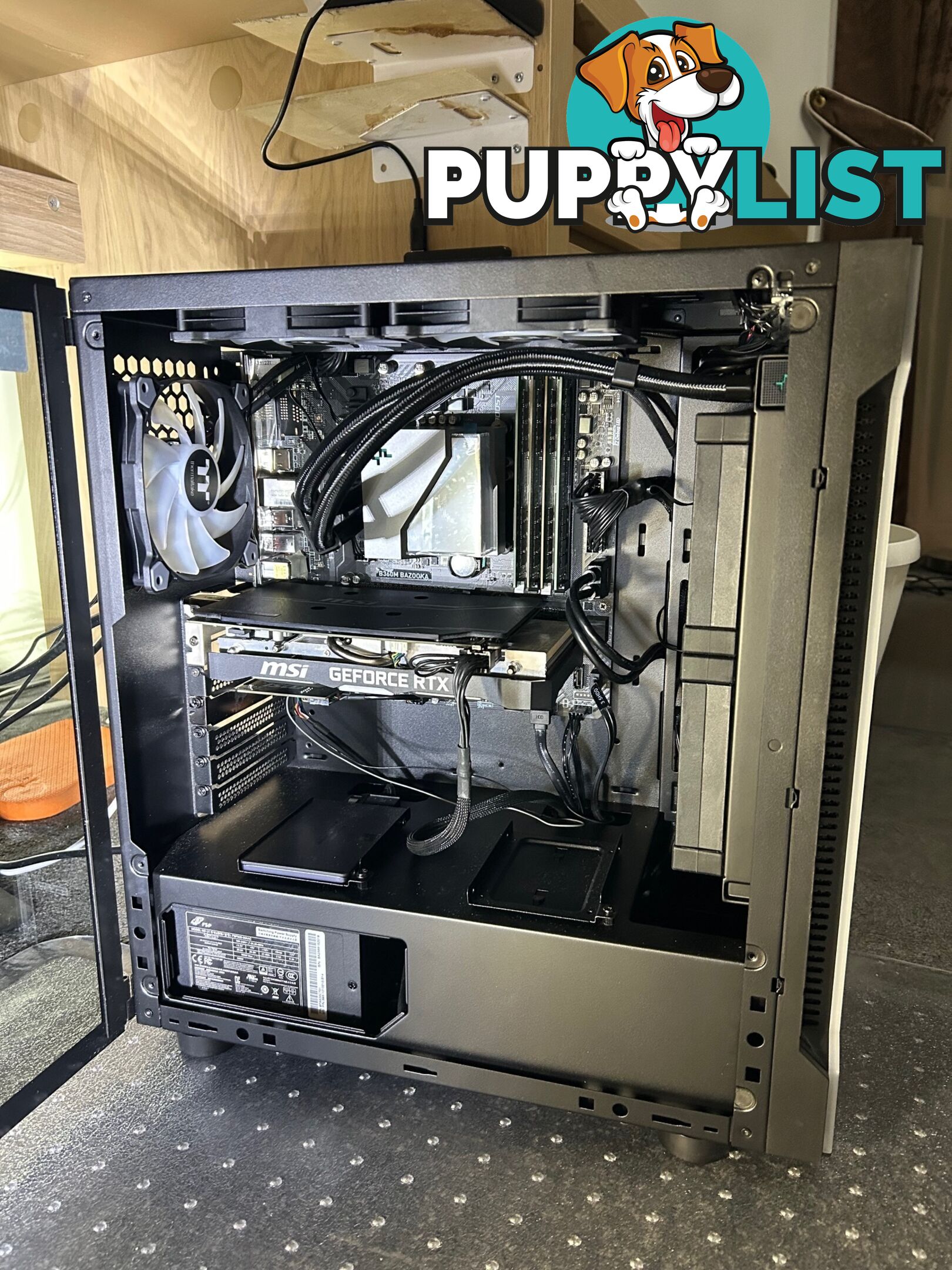 MSI Infinity A Computer 512gb NVME + 64gb Ram in Thermaltake Case.