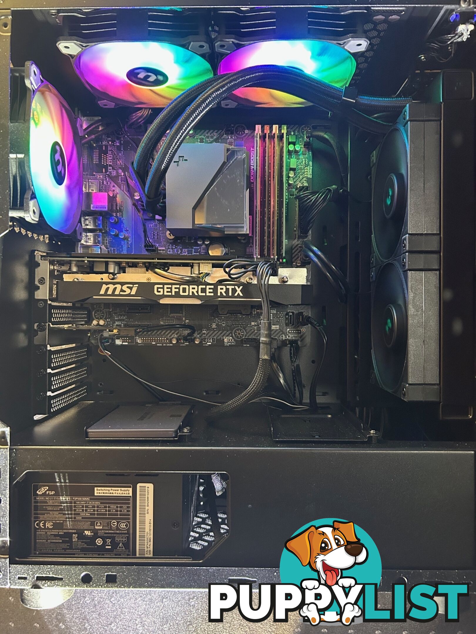 MSI Infinity A Computer 512gb NVME + 64gb Ram in Thermaltake Case.