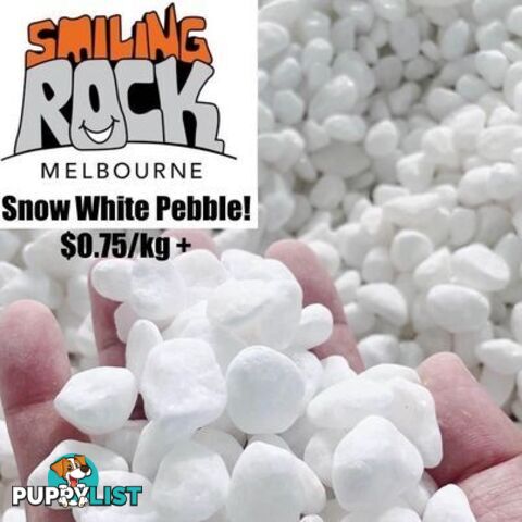 Snow White, Pure White Garden Decor Pebbles/Stones.