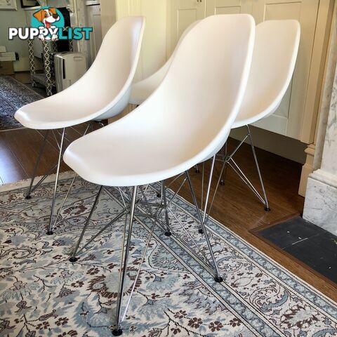 💺4 X MCM-style Eames Replica DSW Eiffel Tower Dining Chairs White